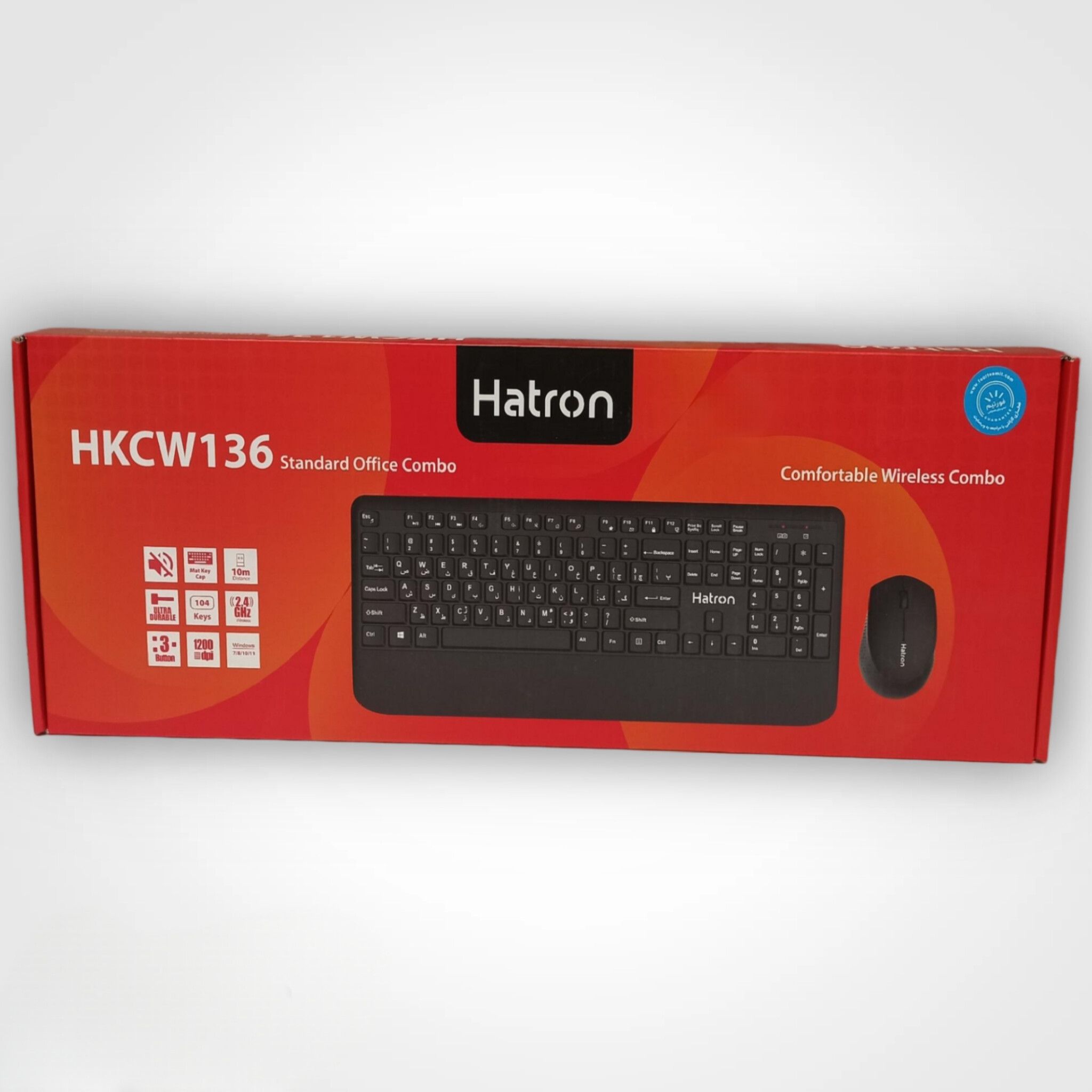 کیبورد و موس بی سیم Hatron مدل HKCW136 - مشکی