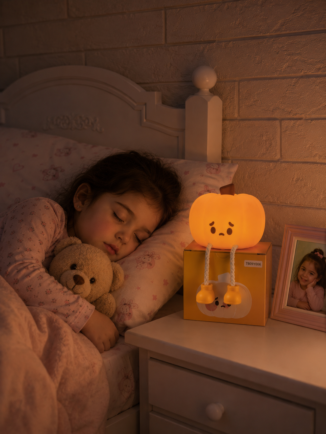 چراغ خواب سیلیکونی کدو غمگین