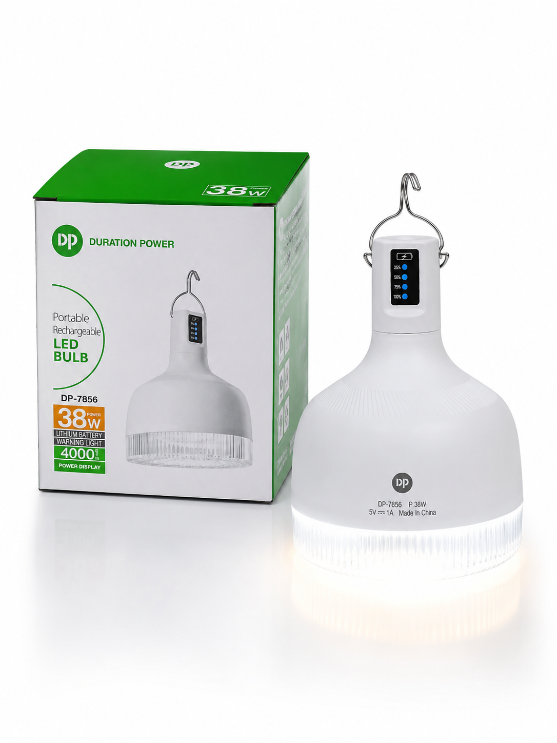 چراغ آویز شارژی مدل DP-7856 با توان 38 وات
