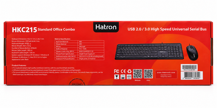 کیبورد و ماوس هترون مدل HKC215